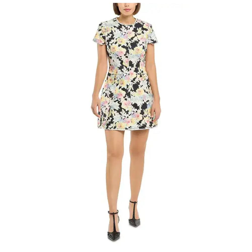 NEW Cinq à Sept Nova Ikat Bouquet Sheath Minidress Size 6
